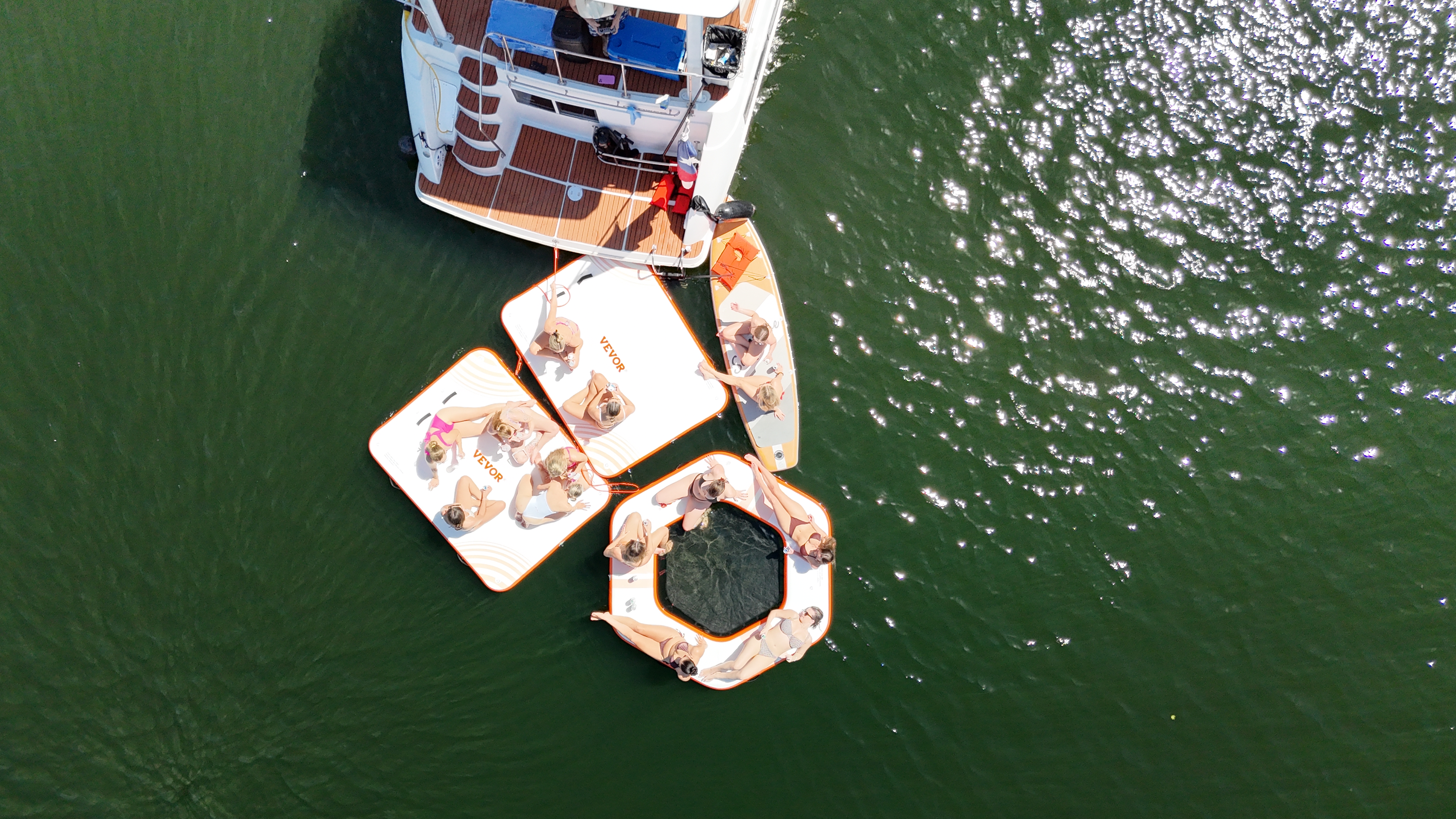 Aerial view of Lake Travis near Austin Texas