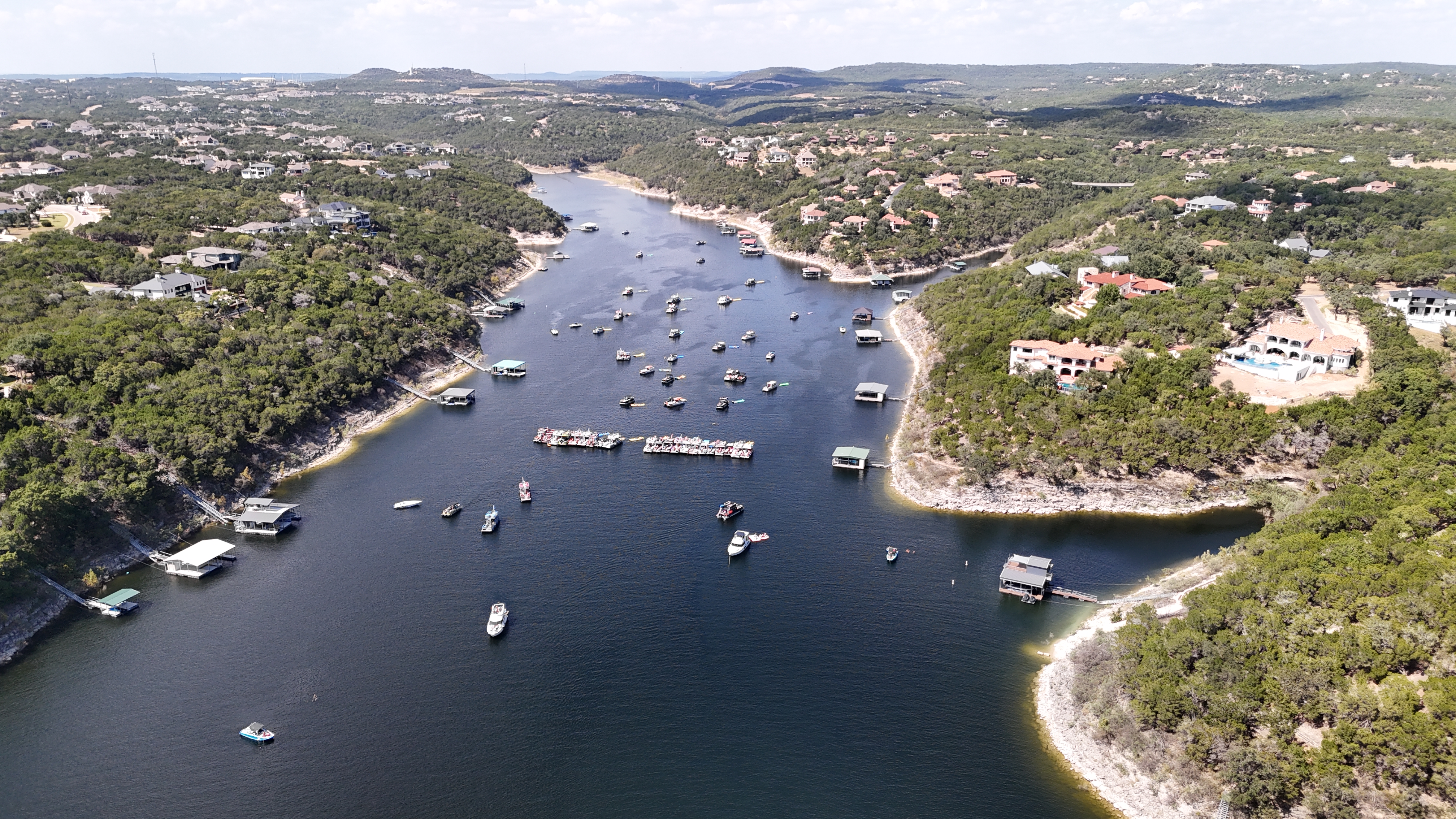 Lake Travis aerial view - Texas Forever Charters